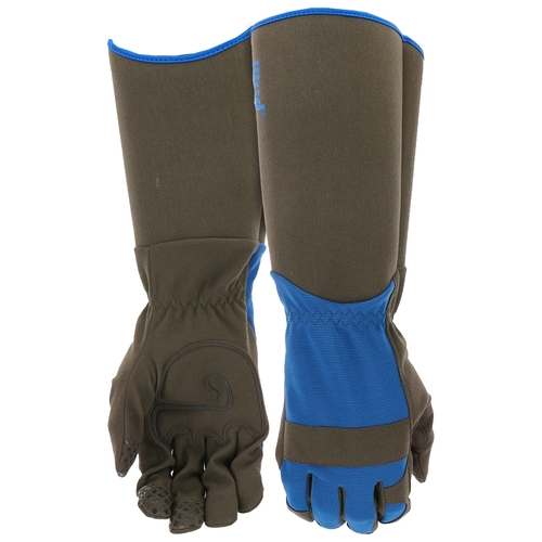 mud MD53011BB-ML MD53011BB-M-L Extended Sleeve Work Gloves, Men's, L, Synthetic Leather, Brilliant Blue