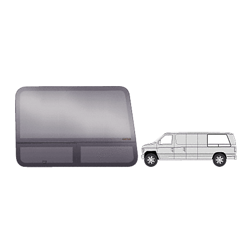 T-Vent "All Glass Look" Window Driver Side Rear 1992+ Ford Vans 37-1/16" x 26-5/16"