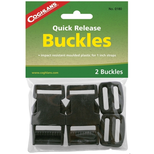 0180 Quick Release Buckle, Plastic, For: 1 in Straps