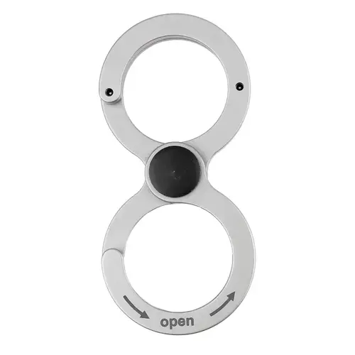 Double Key Ring, Stainless Steel Case - pack of 50