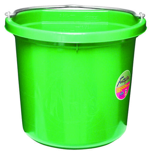 FB-120 Bucket, 20 qt Volume, Rubber/Polyethylene, Green