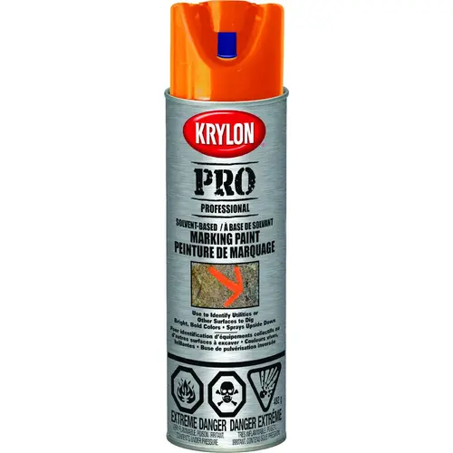 Professional Marking Paint, Fluorescent Orange, 15 oz