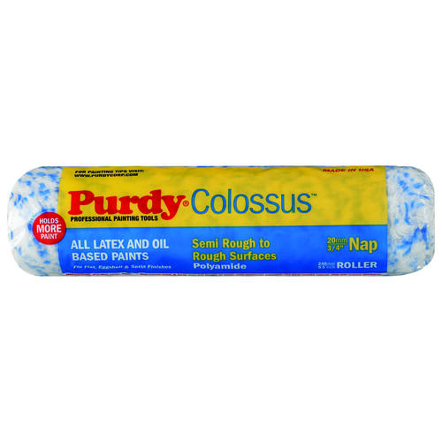 Purdy 140630M94 Colossus Roller Cover, 3/4 in Thick Nap, 9-1/2 in L, Woven Polyamide Cover