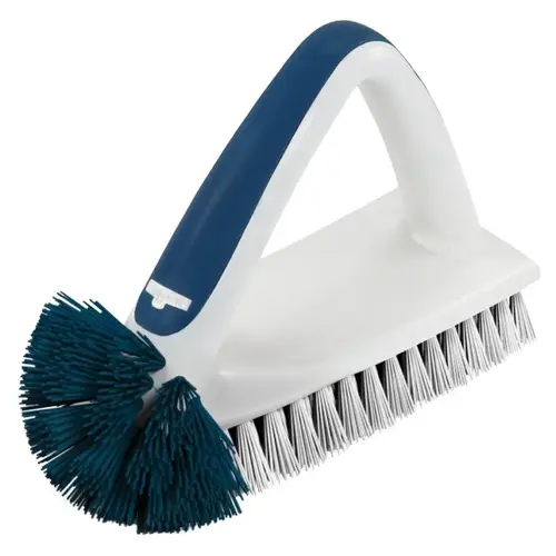 Bath and Tile Brush, Blue Bristle