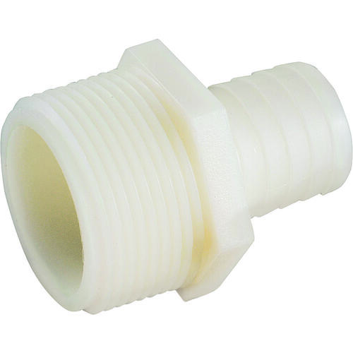 Hose Adapter, 1 in, MIP, 3/4 in, Barb, 150 psi Pressure, Nylon - pack of 5