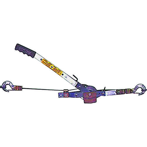 Cable Puller, 1 ton Lifting, 3/16 in Dia Rope/Cable, 12 ft L Rope/Cable, 12 ft Lift