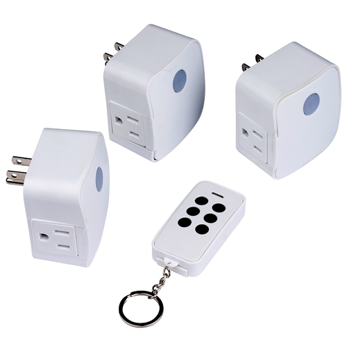 Remote Fob, 15 A, 120 V, 1875 W, White - pack of 3