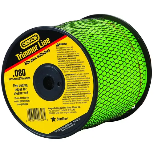 Oregon 619775 Trimmer Line, 0.080 in Dia, 1215 ft L, Co-Polymer
