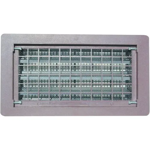 Bestvents 306MGR Foundation Vent, 65 sq-in Net Free Ventilating Area, Mesh Grill, Thermoplastic, Gray