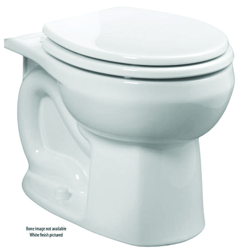 American Standard 3061001.021 Colony 3251D.101.021 Flushometer Toilet Bowl, Round, 12 in Rough-In, Vitreous China, Bone, 15 in H Rim