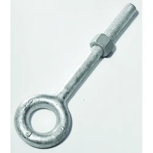 Eye Bolt, 5/16 in Thread, 2-1/2 in L Thread, 5/8 in ID x 1-1/4 in OD Dia Eye, 4-1/4 in L Shank