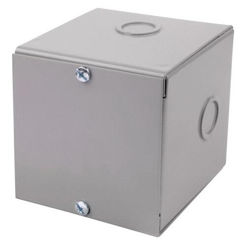 Screw Cover Box, 12 -Knockout, Carbon Steel, Painted, Horizontal Mounting