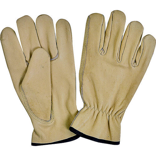 Diamondback GV-DK603/B/M Driving Gloves, Men's, M, Keystone Thumb, Elastic Cuff, Grain Leather Pair Cream Color