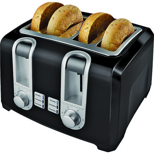 Electric Toaster, 850 W, 4 Slice/Hr, Manual Control, Black