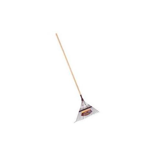 Pro Series Springback Lawn Rake, Steel Tine, 15 in L Tine, 22-Tine, 54 in L Handle