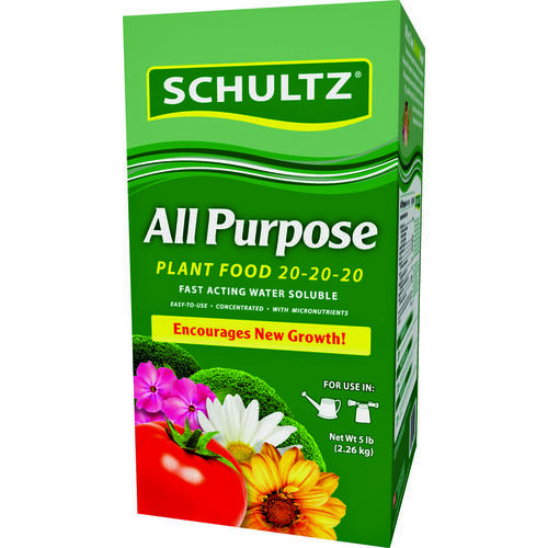 Plant Fertilizer, 5 lb, Powder, 20-20-20 N-P-K Ratio
