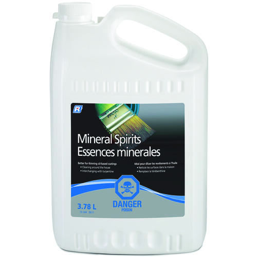 13-344 Mineral Spirit, Liquid, Hydrocarbon, Clear, 3.78 L, Pack