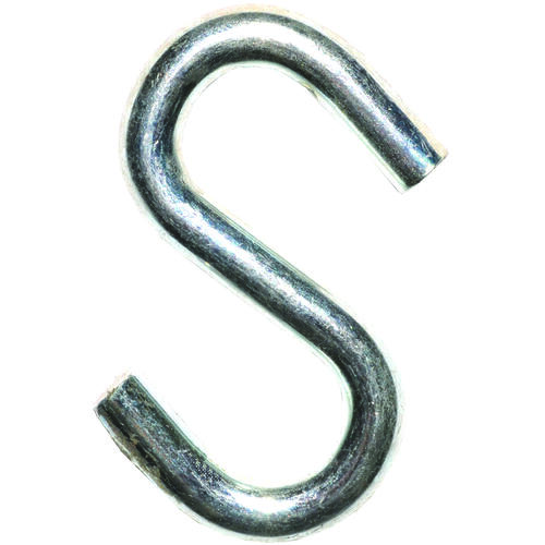 ProSource LR371 S-Hook, 40 lb Working Load, 0.236 in Dia Wire, Steel, Zinc Silver