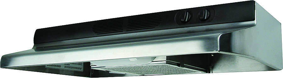 Air King QZ2308 Quiet Zone QZ Series Range Hood, 200 cfm, 30 in W, 12 in D, 6 in H, Cold Rolled Steel