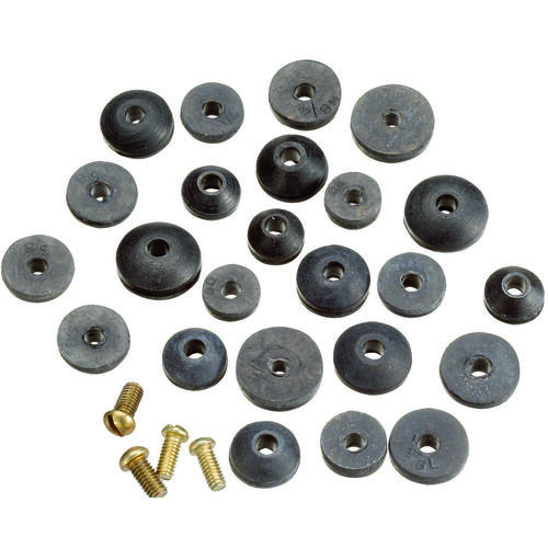 Faucet Washer Assortment, Rubber, For: Sink and Faucets