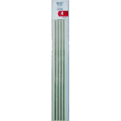 QUINCO SE1076-4 SE10764 Tile Edge, 18 in L, 0.27 in W, Silver - pack of 4