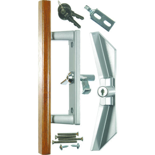 Wright Products VK1104 Door Handle, Aluminum/Wood, Oak