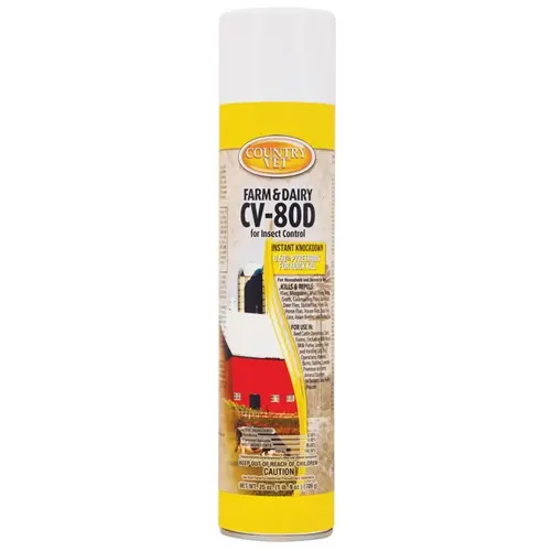 Country Vet 348325CV Farm and Dairy Insect Control, 25 oz Aerosol Can