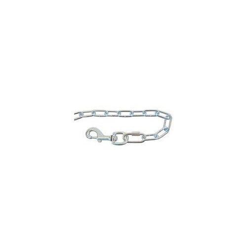 Pet Tie-Out Chain, Double Loop, Swivel Snap End, 15 ft L Belt/Cable, For: Large Dogs Up to 85 lb