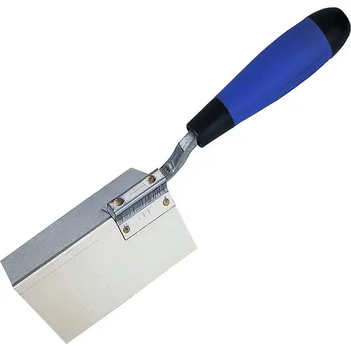 Drywall Corner Trowel, 2.5 in W Blade, 5 in L Blade, DuraSoft Handle, PP/TPR Handle, 2.5 in Blade Radius