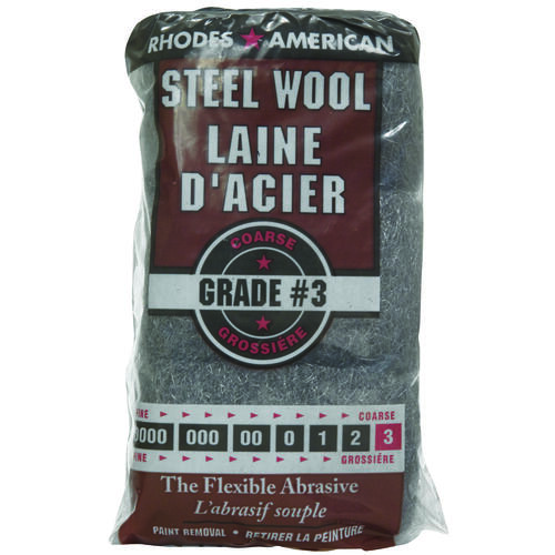 Rhodes American 10121158 Steel Wool, #3 Grit, Coarse, Gray