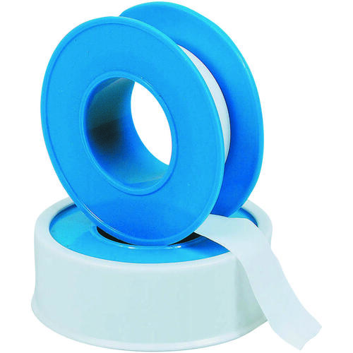 Thread Seal Tape, 260 in L, 1/2 in W, PTFE, Blue/White