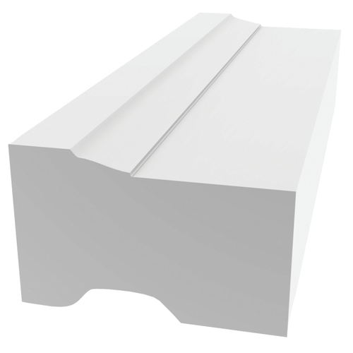 ROYAL 5495911 Brick Moulding, 8 ft L, 1-1/4 in W, Cellular PVC, White