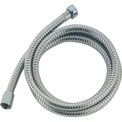 Shower Hose with Hex Nut, 7/8 in Connection, 1/2-14 NPSM, G1/2, 72 in L Hose, Stainless Steel