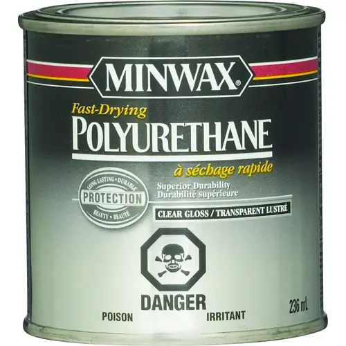 Polyurethane, Gloss, Liquid, Clear, 0.5 pt, Can