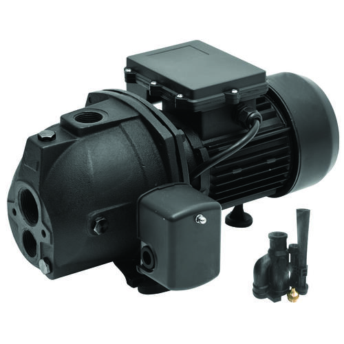 Jet Pump, 6.4/3.2 A, 115/230 V, 0.5 hp, 1-1/4 in Suction, 1 in Discharge Connection, 25 ft Max Head
