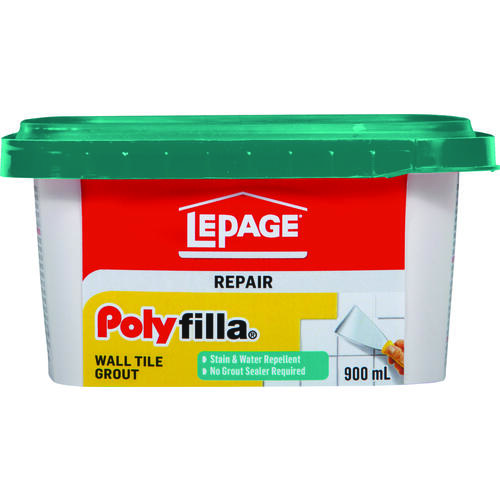 LePage 1256124 Polyfilla Wall Tile Grout, Solid, Off-White, 900 mL Tub