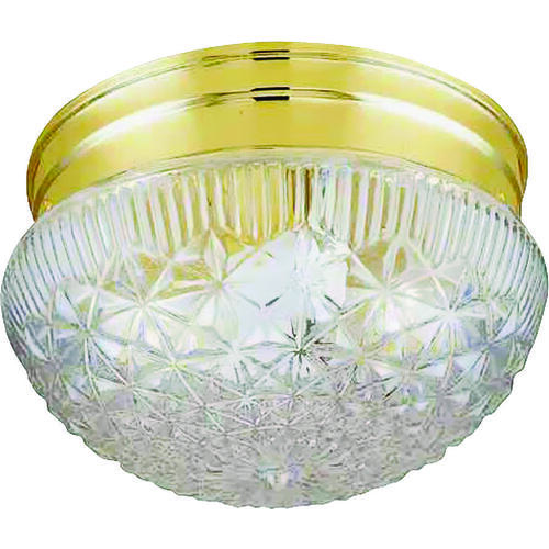 Two Light Round Ceiling Fixture, 120 V, 60 W, 2-Lamp, A19 or CFL Lamp