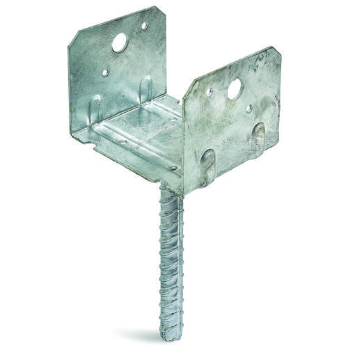 RCPS Series Rebar Carport Saddle, 6 x 6 in Post/Joist, Steel, Hot-Dipped Galvanized - pack of 10