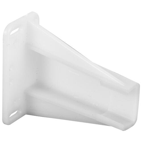 Prime-Line R7240 Drawer Track Backplate, 2-9/16 in W, Nylon, Raw White