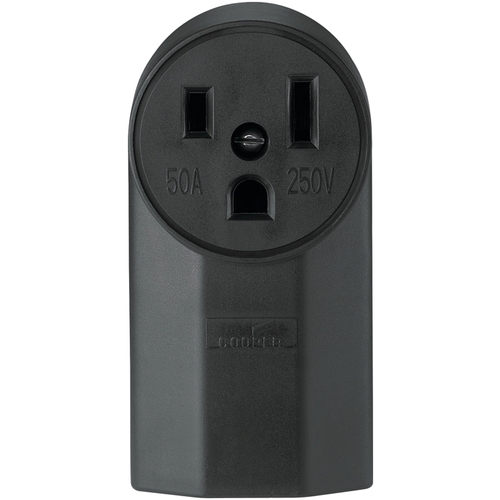 Eaton WD1252 Eaton Cooper Wiring Power Receptacle, 50 A, Black