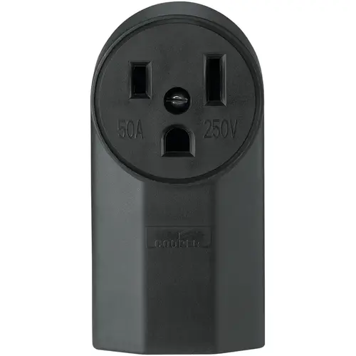 Eaton WD1252 Eaton Cooper Wiring Power Receptacle, 50 A, Black