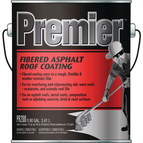 Roof Coating, Black, 3.41 L Can, Liquid - pack of 4