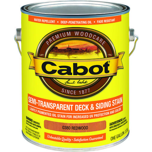 140.000.007 Deck and Siding Stain, Redwood, Liquid, 1 gal - pack of 4