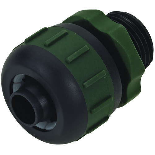 Hose Coupling, 5/8 to 3/4 in, Male, Plastic, Yellow and Black