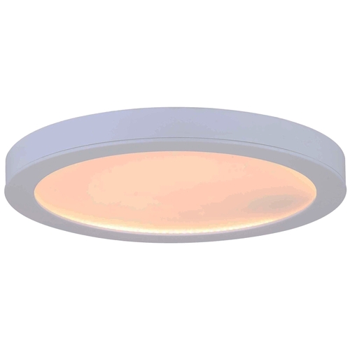 LED-SM11DL-WT-C Disk Light, 120 V, 22 W, LED Lamp, 1540 Lumens, 3000 K Color Temp, White Fixture