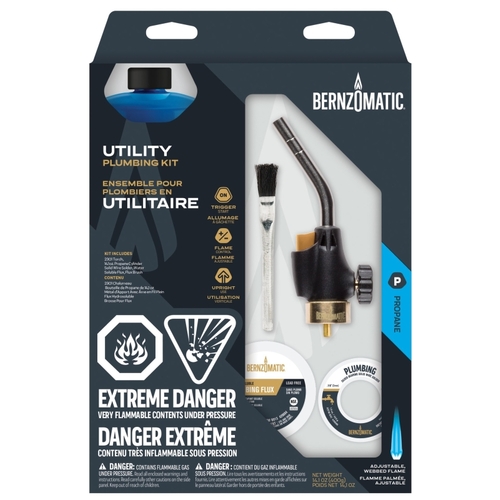 BernzOmatic WPK2301 CAN-XCP3 Basic Plumbing Torch Kit, Steel - pack of 3
