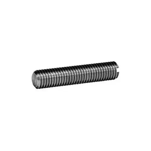 Threaded Rod, 7/16-14 Thread, 12 in L, A Grade, Zinc, Green, Machine Thread