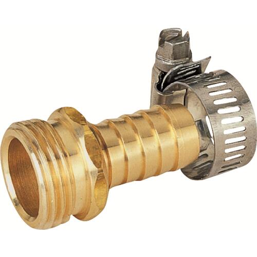 Hose Coupling, 5/8 in, Male, Brass, Brass