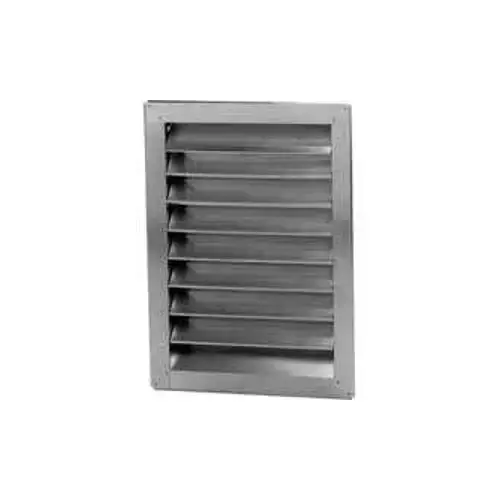 ol Gable Vent, Aluminum, Mill, Flush Installation