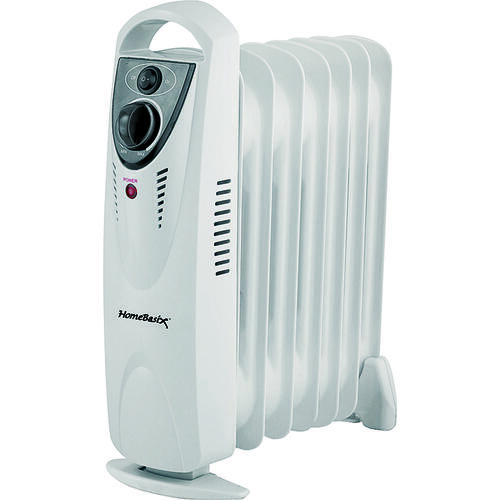 PowerZone CYPB-7 Mini Oil Filled Heater, 5.8 A, 120 V, 700 W Heating, 1-Heating Stage, White